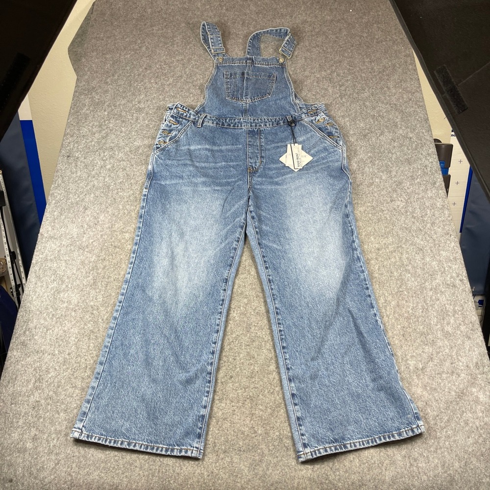 Judy Blue Womens Rigid Front Stretch Back Denim Overalls JB88111 MD Blue 3XL